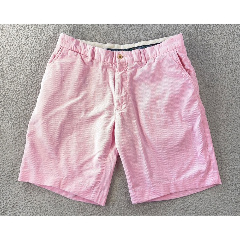 Vintage Polo Ralph Lauren Corduroy Shorts Mens Size 36 x9.5‎ Pink Flat Front